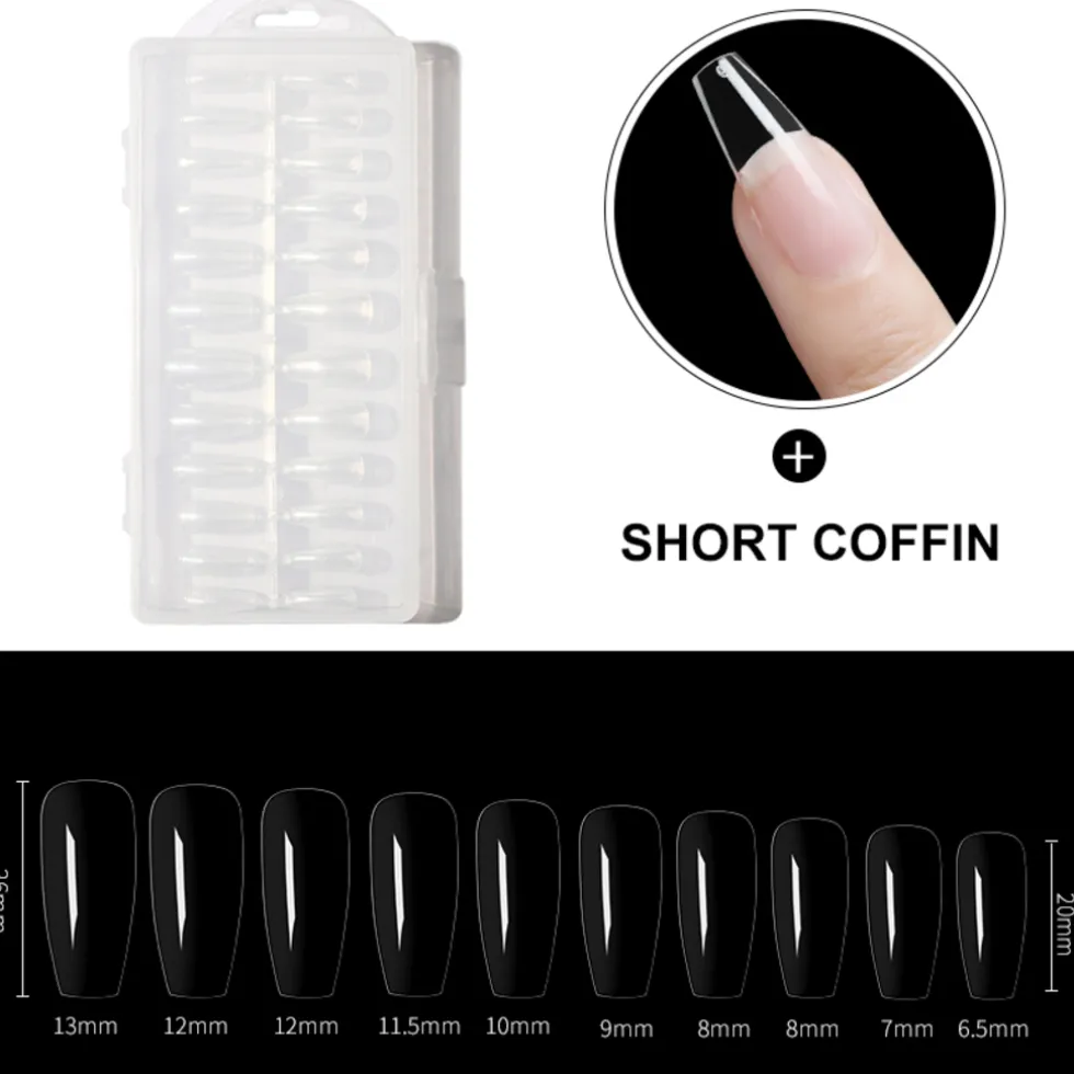 Dermarolling Nageltips Short Coffin