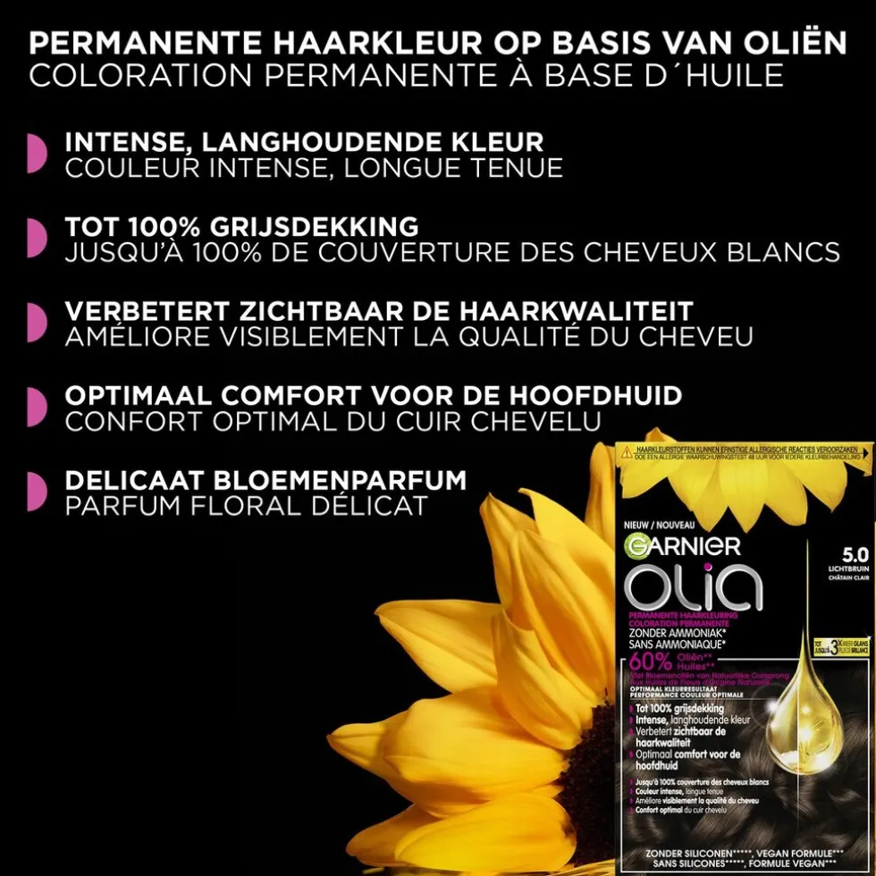 Garnier Olia 4.62 Donker Granaatrood Permanente Haarkleuring