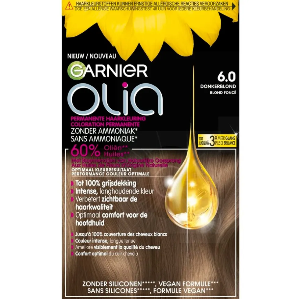 Garnier Olia 6.0 Donkerblond Permanente Haarkleuring