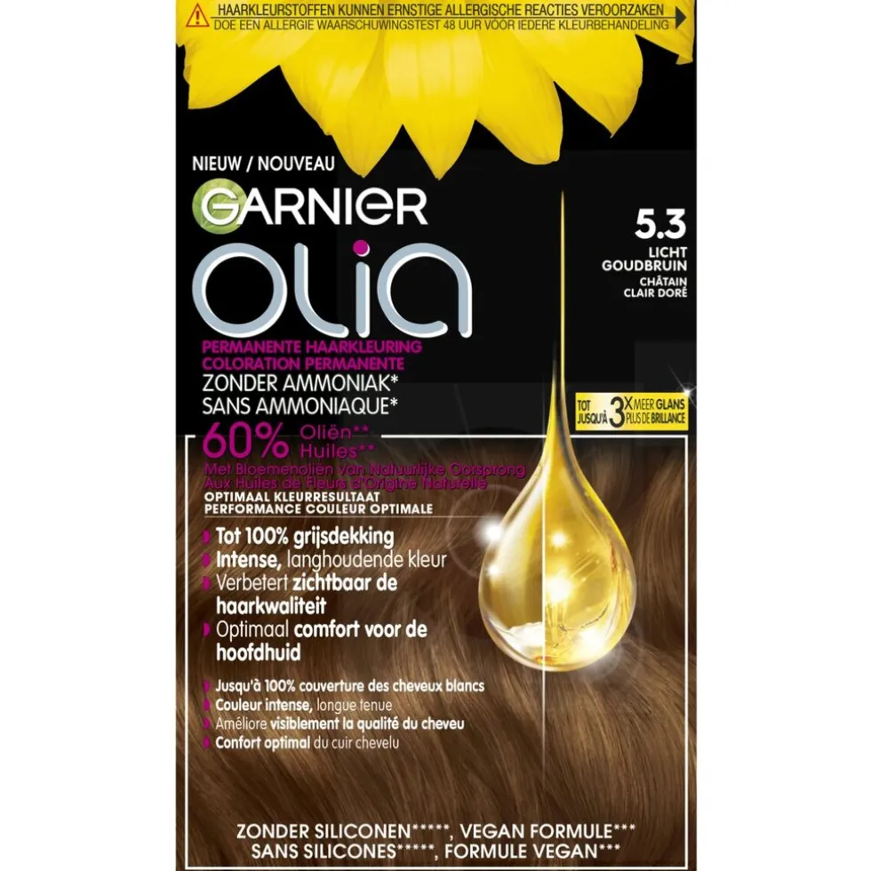Garnier Olia 5.3 Licht Goudbruin Permanente Haarkleuring