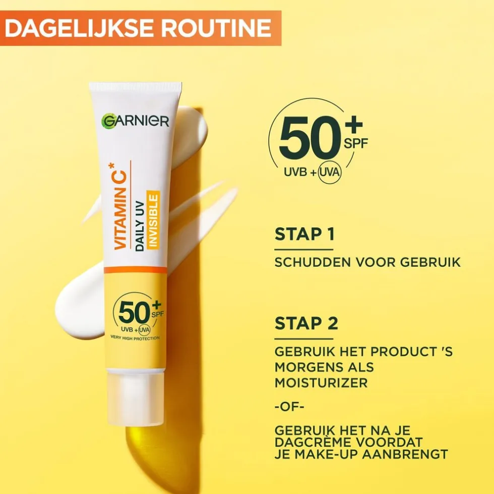 Garnier Vitamine C SPF50+ Invisible Anti-Pigmentvlekken Daily UV Fluid