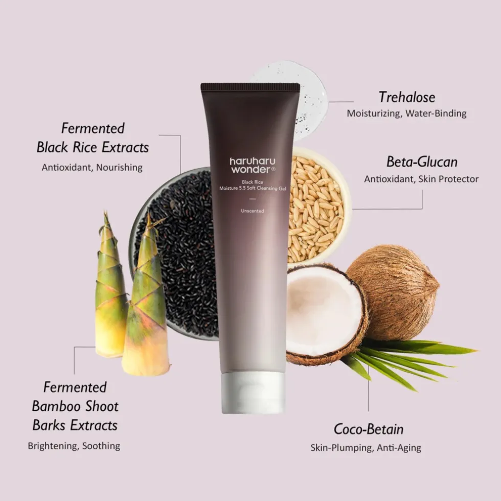 Haruharu wonder Black Rice Moisture 5.5 Soft Cleansing Gel