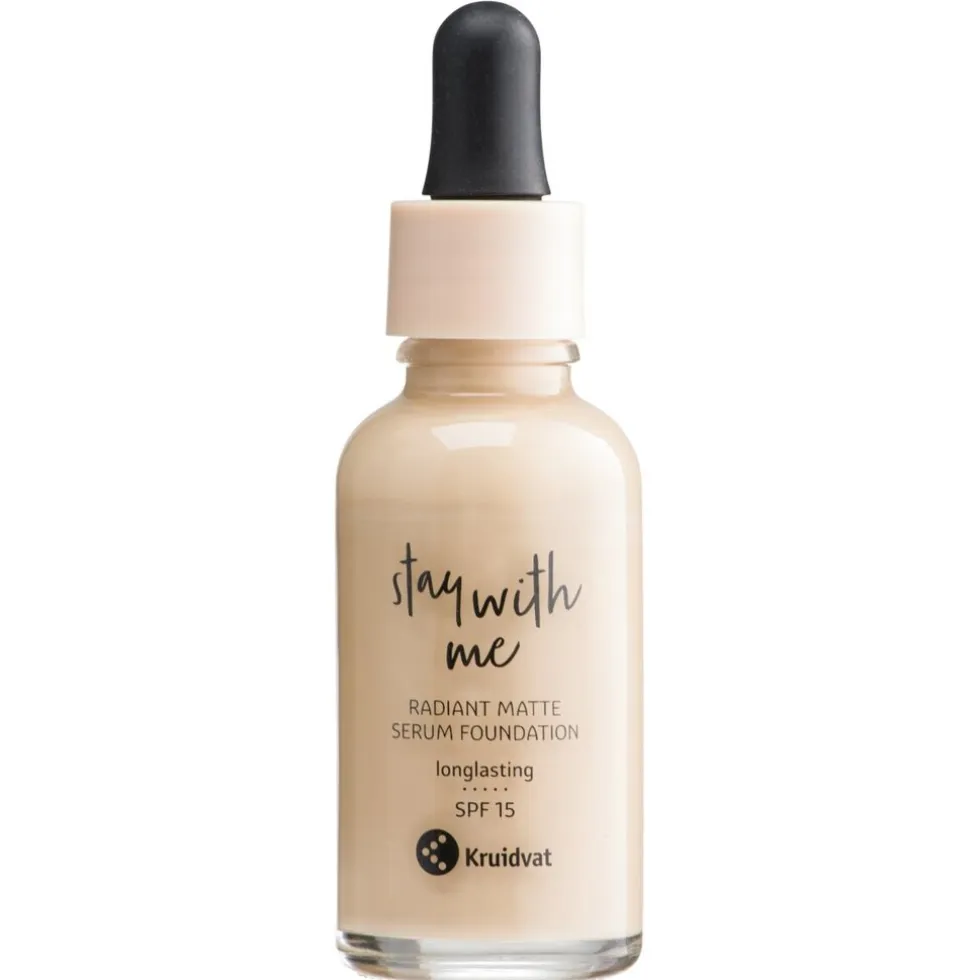 Kruidvat Stay With Me 020 N Warm Sand Radiant Matte Serum Foundation