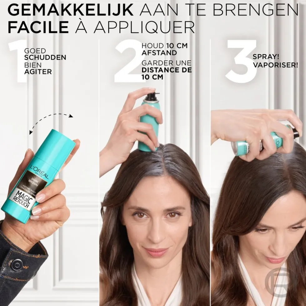 L'Oréal Paris Magic Retouch Goud Middenbruin Camouflerende Uitgroeispray