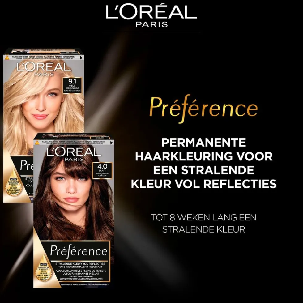 L'Oréal Paris Préférence 6.21 Koel Donkerblond Permanente Haarkleuring