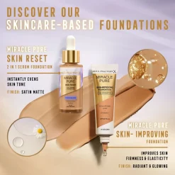 Max Factor Miracle Pure Skin Reset 85-90 Medium to Deep 2-in-1 Serum Foundation