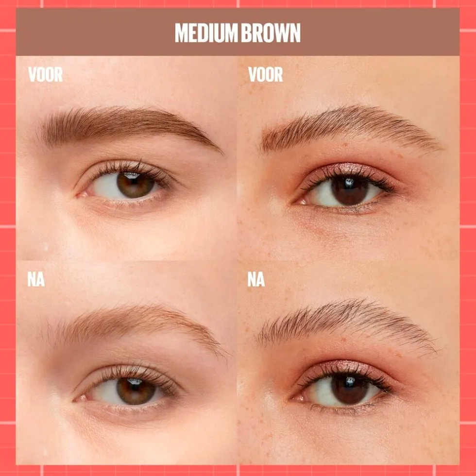 Maybelline New York Build-A-Brow 257 Medium Brown Wenkbrauwpotlood en -Gel