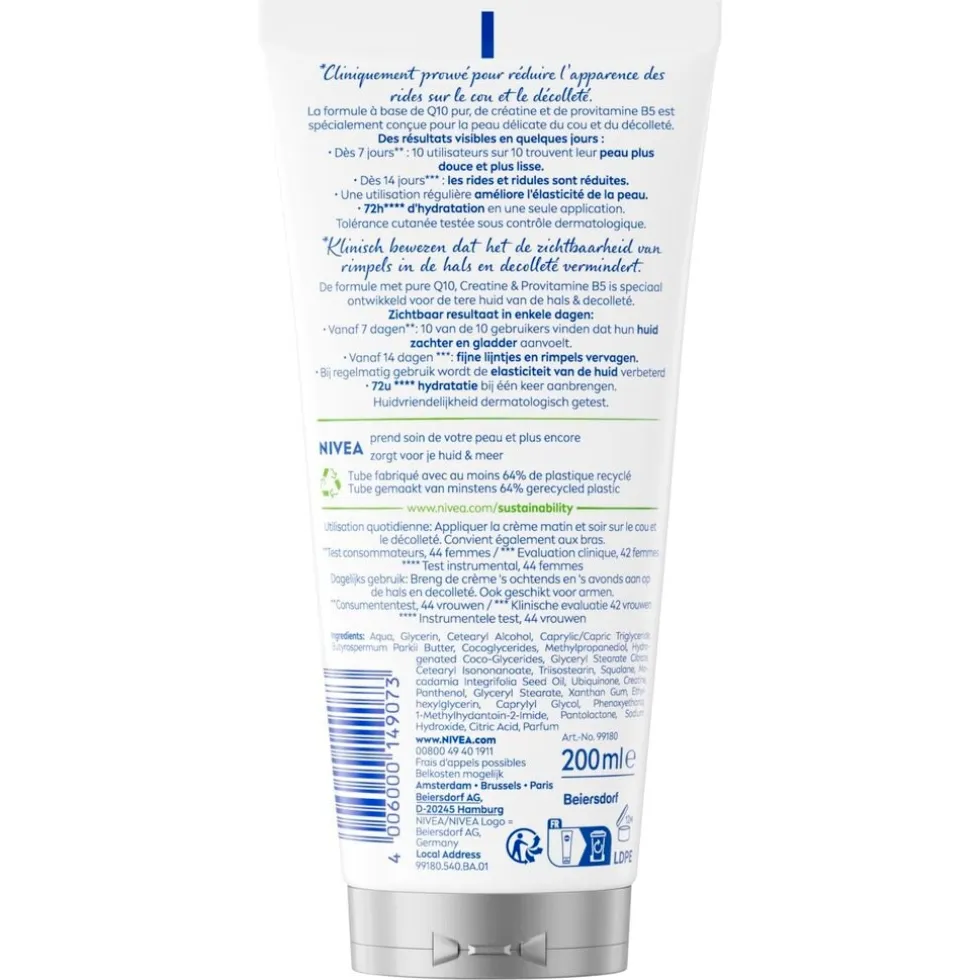 NIVEA Q10 Verstevigend + Anti-Rimpel Crème voor Hals en Decolleté