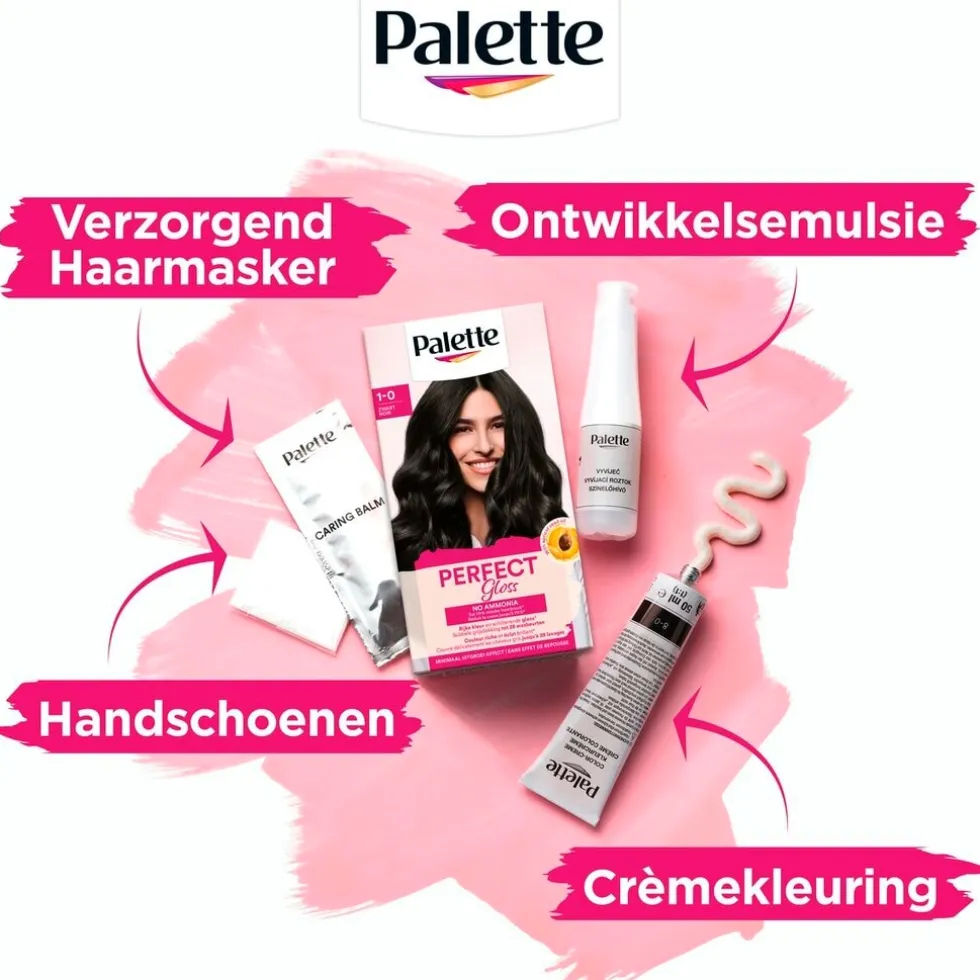 Palette Perfect Gloss 1-0 Zwart Niet-Permanente Haarverf