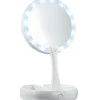 UNIQ Opvouwbare Led Make-up Make-upspiegel en 10x Vergroting